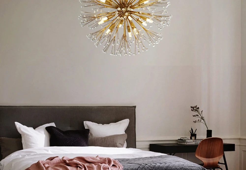 bedroom crystal chandelier