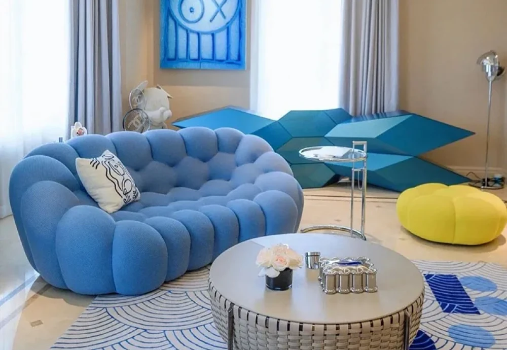 blue bubble couch